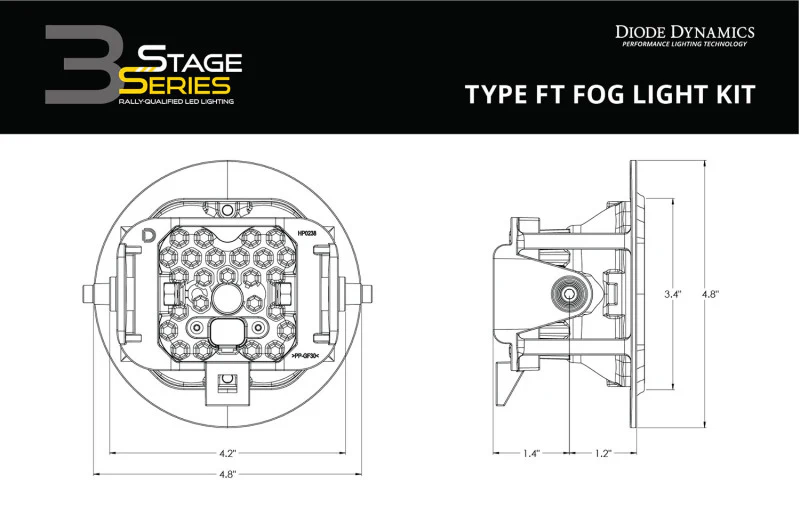 Diode Dynamics SS3 Pro Type FT Kit ABL - Yellow SAE Fog - Image 5