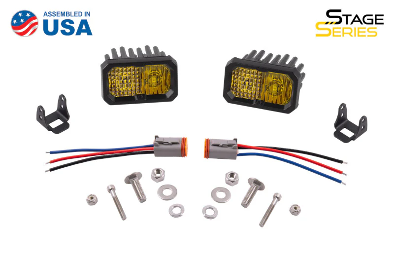 Diode Dynamics Stage Series 2 In LED Pod Pro - Yellow Fog Standard ABL (Pair) - Image 4