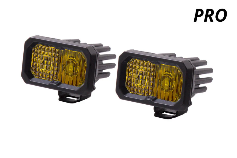 Diode Dynamics Stage Series 2 In LED Pod Pro - Yellow Fog Standard ABL (Pair) - Image 6