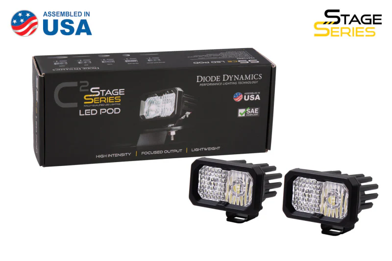 Diode Dynamics Stage Series 2 In LED Pod Sport - White Driving Standard ABL (Pair) - Image 3