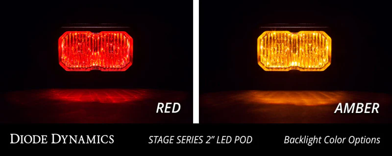 Diode Dynamics Stage Series 2 In LED Pod Sport - White Flood Flush RBL (Pair) - Image 5