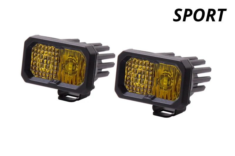 Diode Dynamics Stage Series 2 In LED Pod Sport - Yellow Combo Standard ABL (Pair) - Image 2