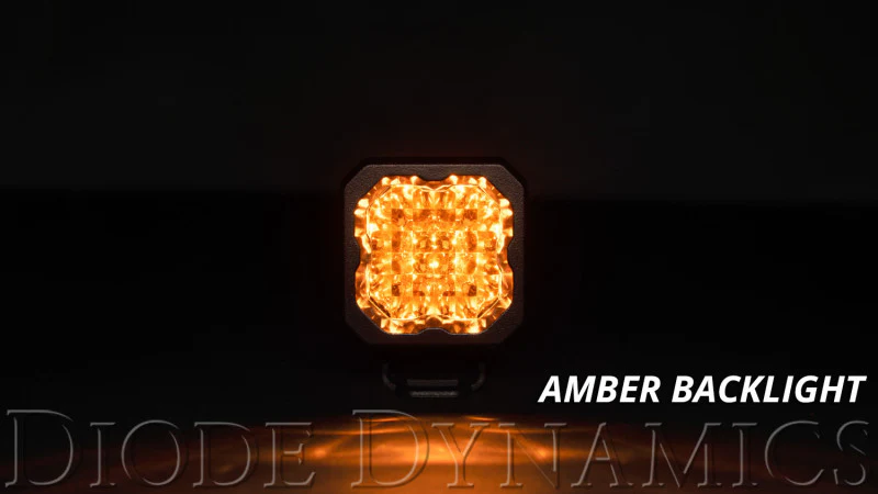 Diode Dynamics Stage Series C1 LED Pod Sport - Yellow Wide Standard ABL (Pair) - Image 2