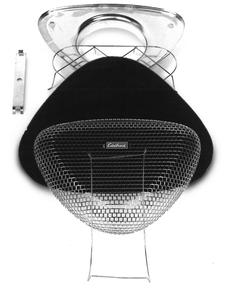 Edelbrock Air Cleaner Pro-Flo 1000 Series Triangular Steel Top 11 375In X 8 375In X 3In Chrome - Image 7