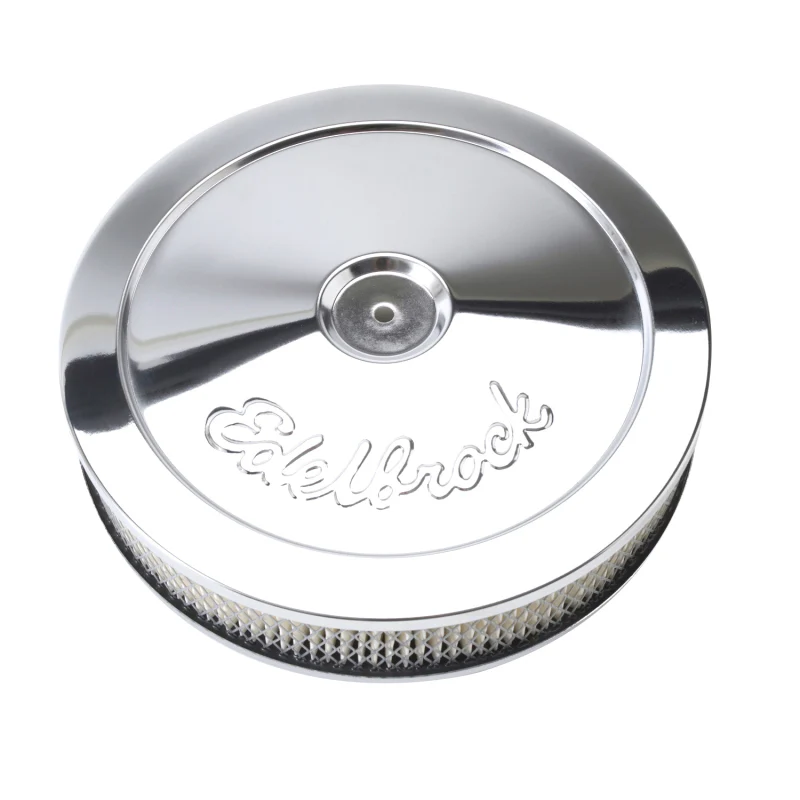 Edelbrock Air Cleaner Pro-Flo Series Round Steel Top Paper Element 10In Dia X 3 5In Chrome - Image 3