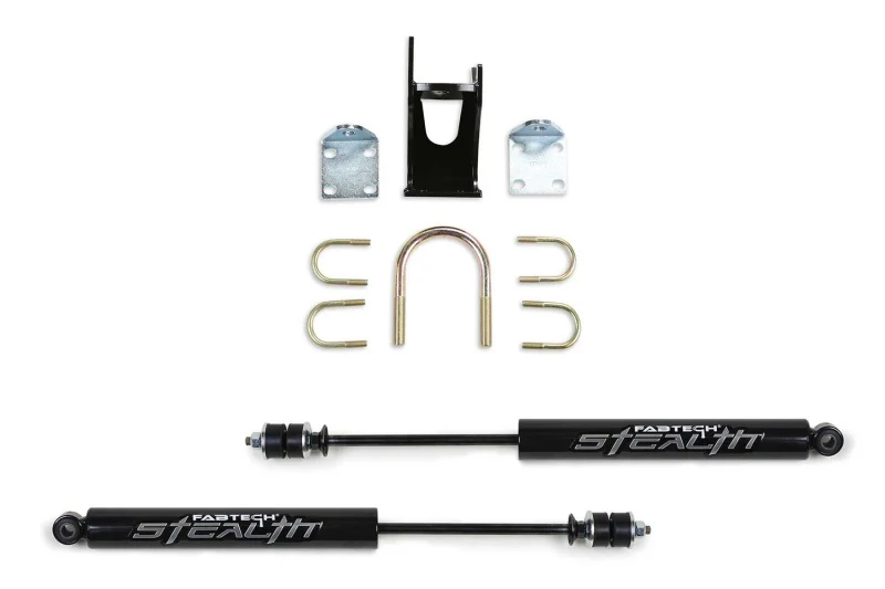 Fabtech 05-21 Ford F250/350 4WD Dual Stealth Steering Stabilizer Kit - Opposing Style - Image 2