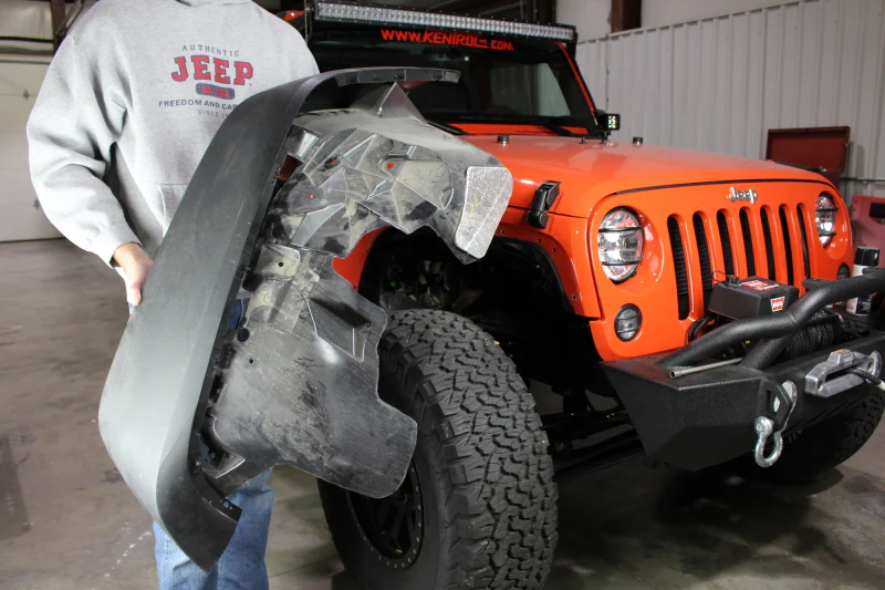 Fishbone Offroad 07-18 Jeep Wrangler Front/Rear Tube Fenders - Aluminum Blk Txtrd Pwdrcoat(Set Of 4) - Image 4