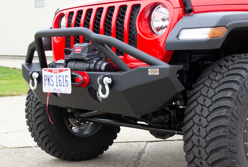 Fishbone Offroad 2018+ Jeep Wrangler JL - Black Aluminum Hawse Fairlead License Plate Mount - Image 2