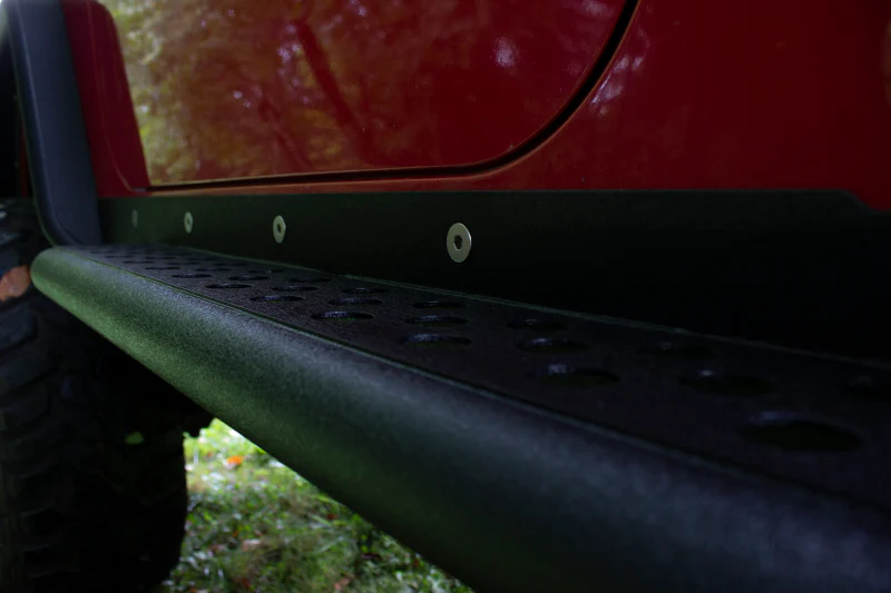 Fishbone Offroad 97-06 Jeep Wrangler TJ Steel Rock Slider - Black Textured Powdercoat - Image 8