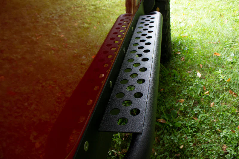 Fishbone Offroad 97-06 Jeep Wrangler TJ Steel Rock Slider - Black Textured Powdercoat - Image 9