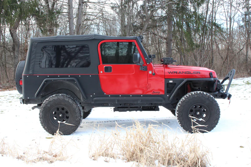 Fishbone Offroad 97-06 Jeep Wrangler TJ Steel Tube Fenders Front 3In Flare - Blk Textured Powdercoat - Image 5