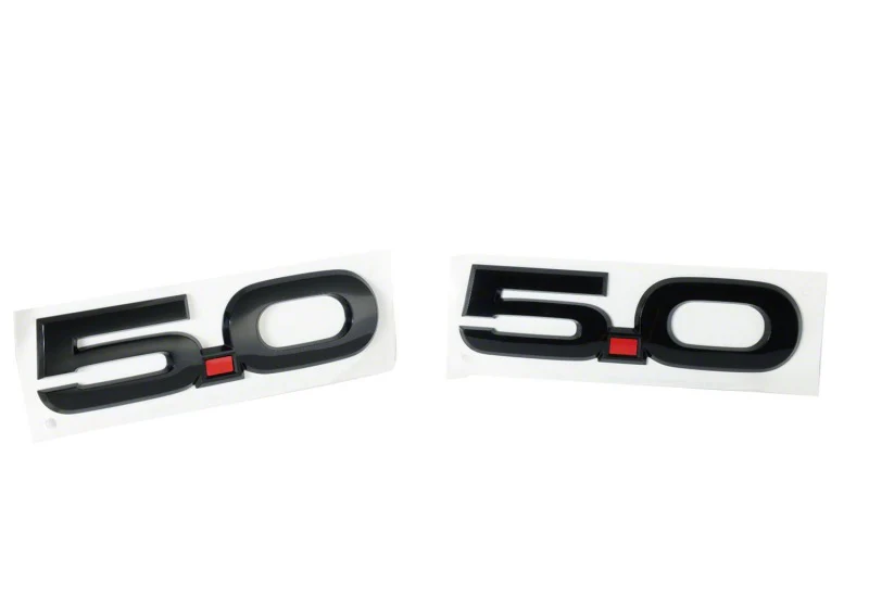 Ford Racing 15-17 Ford Mustang 5.0L Fender Emblem Black - Image 4