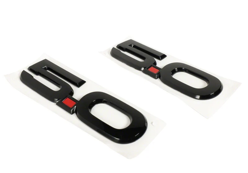 Ford Racing 15-17 Ford Mustang 5.0L Fender Emblem Black - Image 6