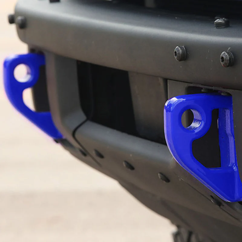 Ford Racing 2021+ Bronco Front Bumper Tow Hooks - Blue (Pair) - Image 5