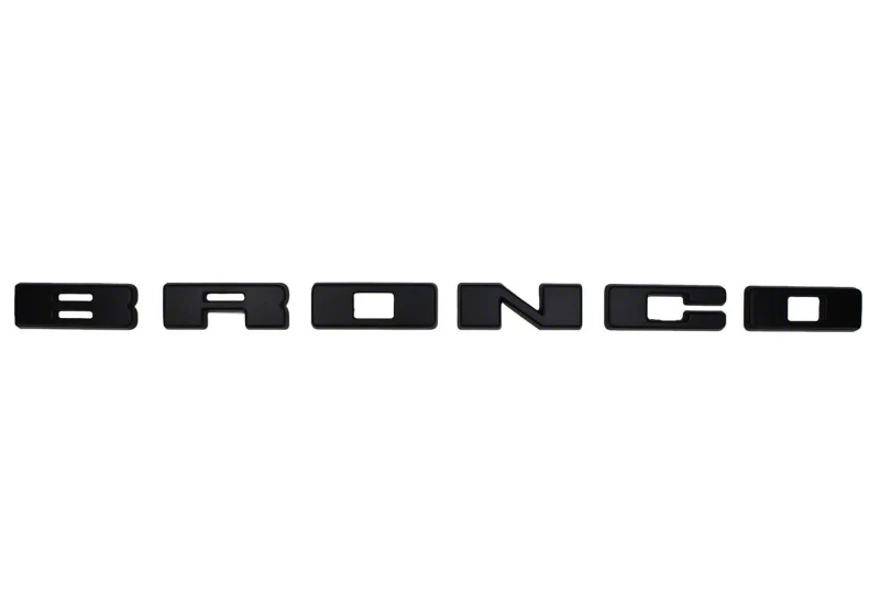 Ford Racing 2021+ Bronco Grille Lettering Overlay Kit - Black