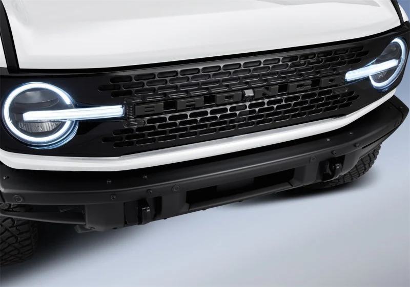 Ford Racing 2021+ Bronco Grille Lettering Overlay Kit - Black - Image 3