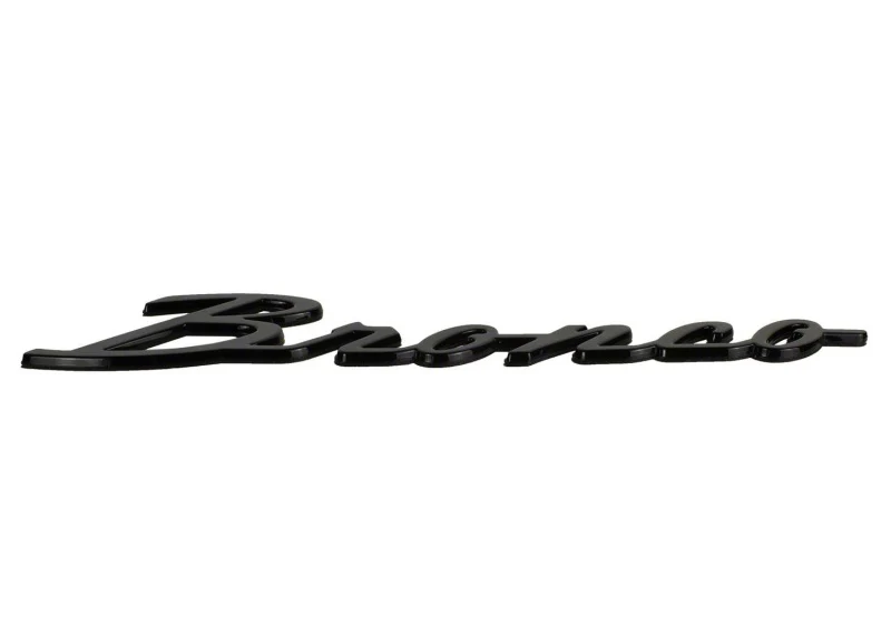 Ford Racing 21-24 Bronco Classic Script Fender Badge Kit - Gloss Black - Image 3