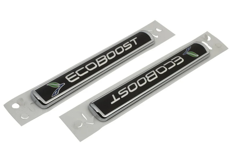 Ford Racing Black/Silver EcoBoost Emblem 3-1/2in x 9/16in - Set of 2 - Image 13