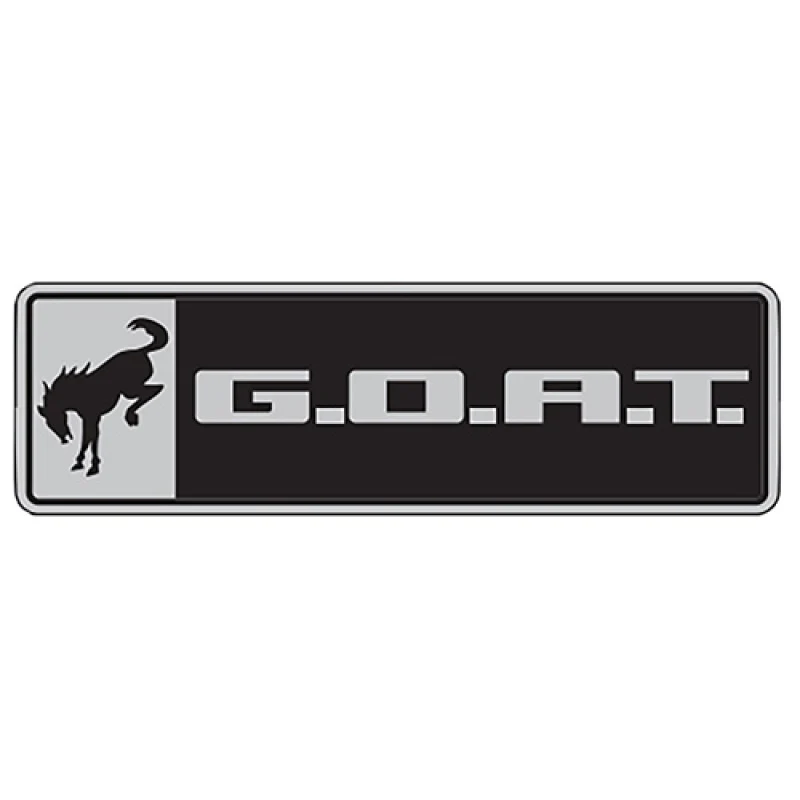 Ford Racing Bronco/Bronco Sport G.O.A.T. Badge - Black/Chrome - Image 5