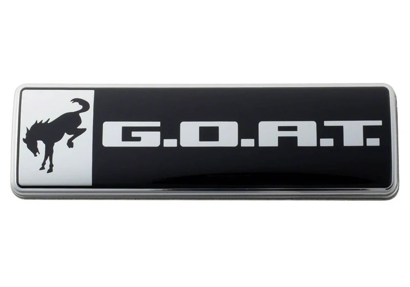 Ford Racing Bronco/Bronco Sport G.O.A.T. Badge - Black/Chrome - Image 6