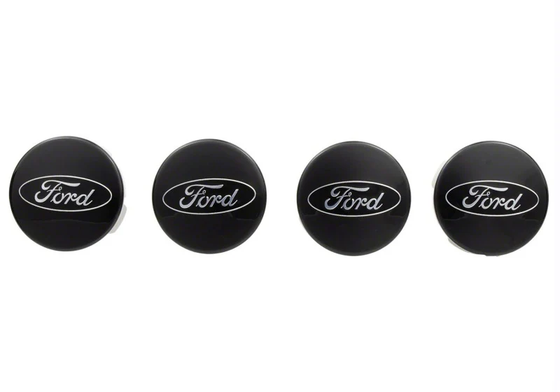 Ford Racing Car Black and Chrome Wheel Cap - Image 13