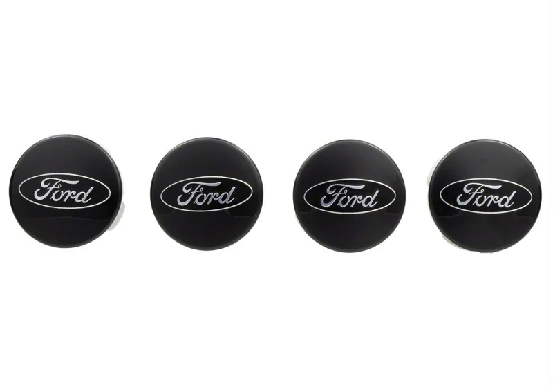 Ford Racing Car Black and Chrome Wheel Cap - Image 15