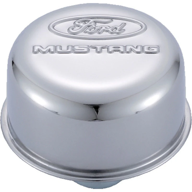 Ford Racing Chrome Breather Cap w/ Ford Mustang Logo - Image 3