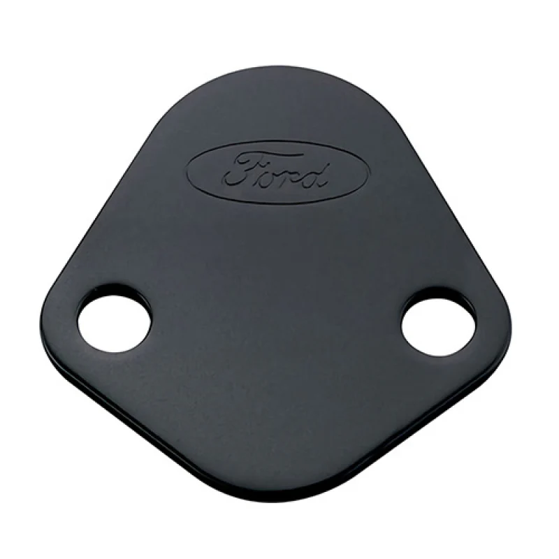 Ford Racing Fuel Pump Block Off Plate - Black Crinkle Finish w/ Ford Oval - Image 7