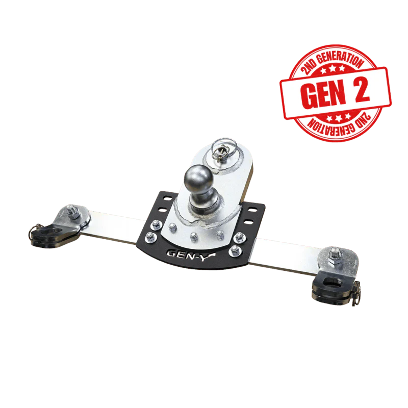 Gen-Y 20-24 GM Short/Long Bed GoosePuck II 5in Offset Ball Puck Mount 25K TW w/Safety Chain Anchors