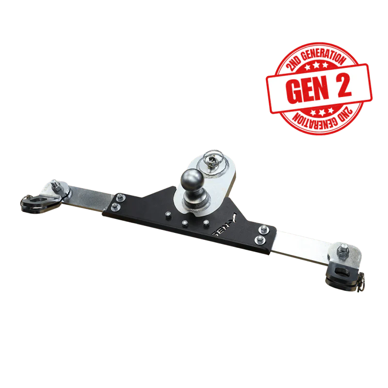 Gen-Y 2017+ Ford GoosePuck II 5in Offset Ball Puck Mount & 25K Towing w/Safety Chain Anchors
