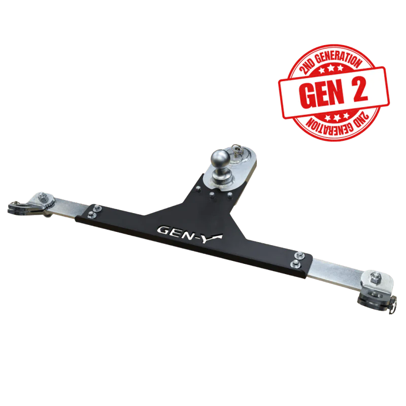 Gen-Y Dodge/RAM GoosePuck II 5in Offset Ball Puck Mount & 25K Towing w/Safety Chain Anchors