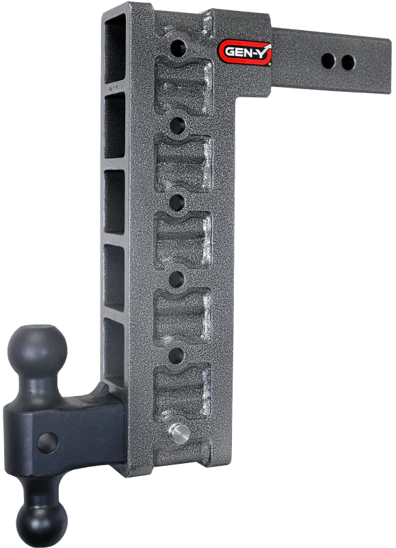 Gen-Y Mega Duty 2.5in Shank 15in Drop 3K TW 21K Hitch w/GH-061 Dual-Ball/GH-0101 Stabilizer Kit