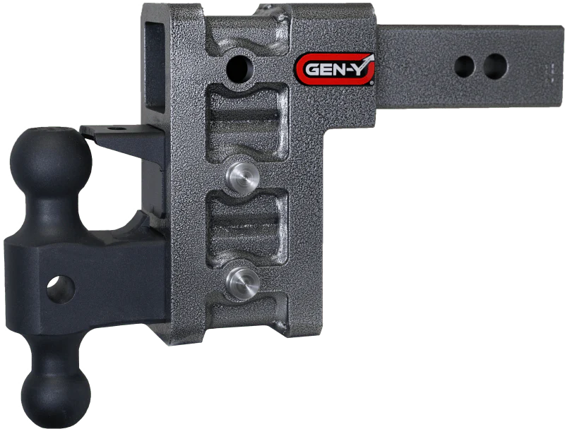 Gen-Y Mega Duty 2.5in Shank 6in Drop 3.5K TW 32K Hitch w/GH-0161 Dual-Ball/Pintle Lock