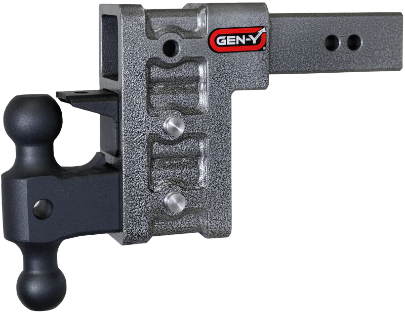 Gen-Y Mega Duty 2.5in Shank 6in Drop 3K TW 21K Hitch w/GH-061 Dual-Ball/GH-062 Pintle Lock - Image 2