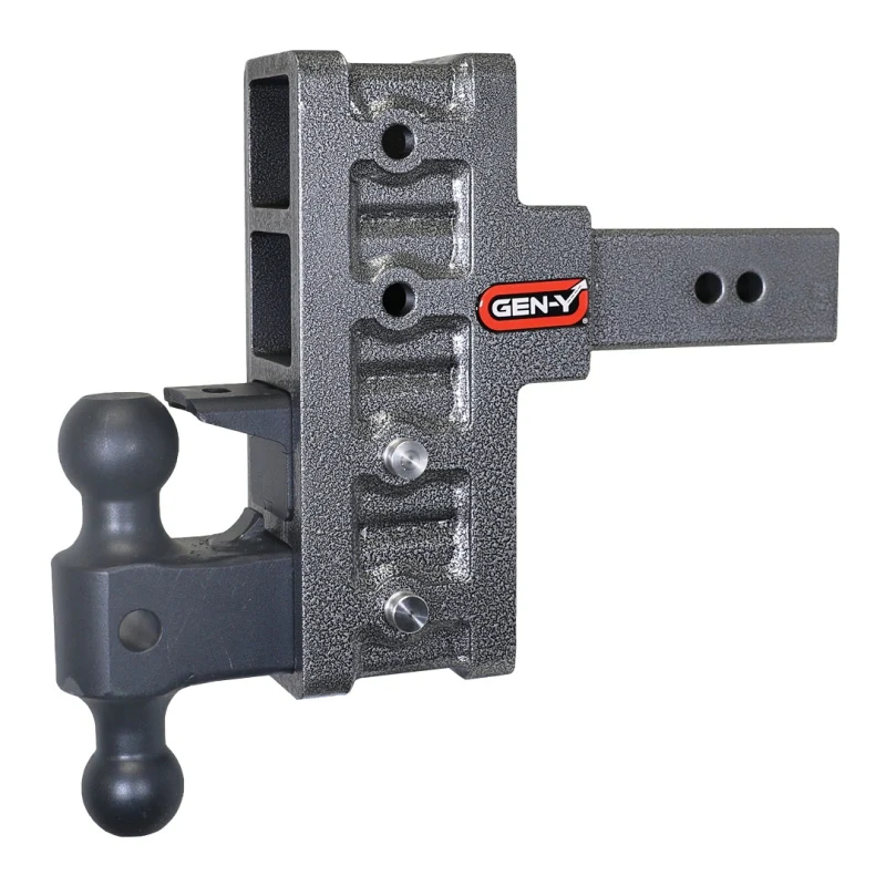 Gen-Y Mega Duty 2.5in Shank 6in Offset Drop 21K Hitch w/GH-061 Dual-Ball/GH-062 Pintle Lock - Image 5