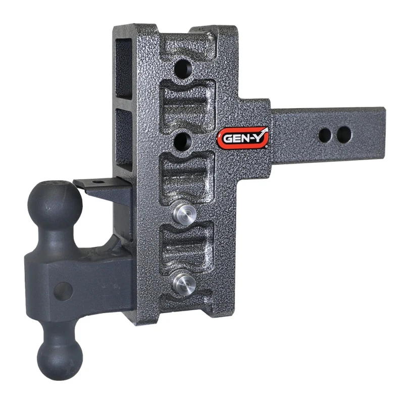 Gen-Y Mega Duty 2.5in Shank 6in Offset Drop 32K Hitch w/GH-0161 Dual-Ball/GH-0162 Pintle Lock - Image 5