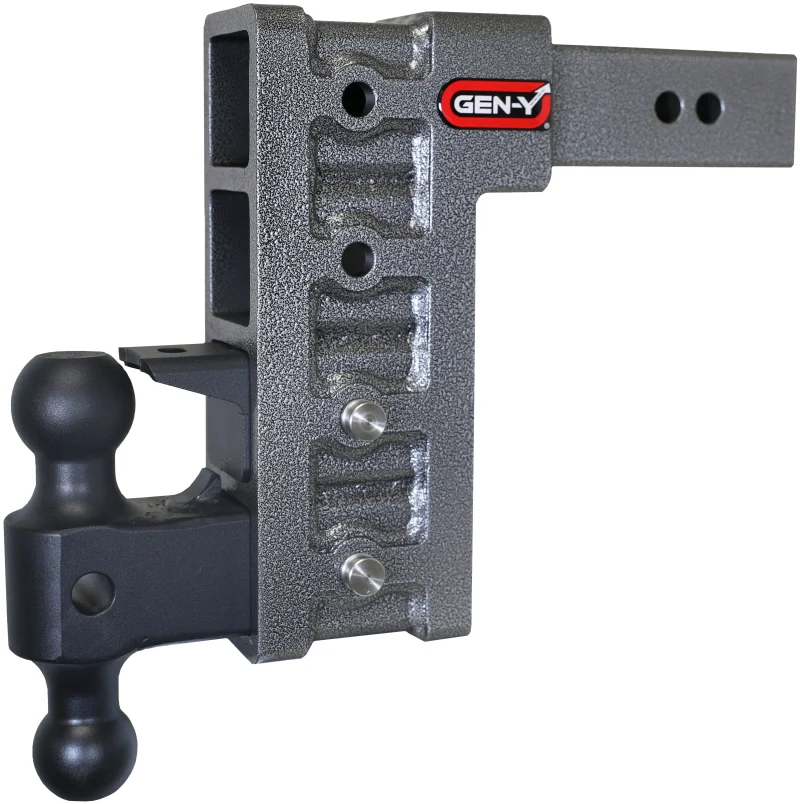 Gen-Y Mega Duty 2.5in Shank 9in Drop 3K TW 21K Hitch w/GH-061 Dual-Ball/GH-062 Pintle Lock - Image 2