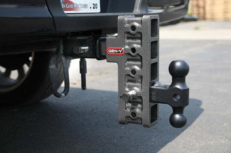 Gen-Y Mega Duty 3in Shank 6in Offset Drop 32K Hitch w/GH-0161 Dual-Ball/GH-0162 Pintle Lock - Image 3