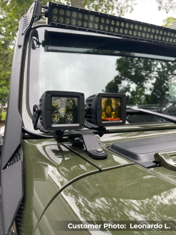 Go Rhino 18-20 Jeep Wrangler JL/JLU/Gladiator JT XE Windshield Light Bar Mount - 50in Single Row - Image 13