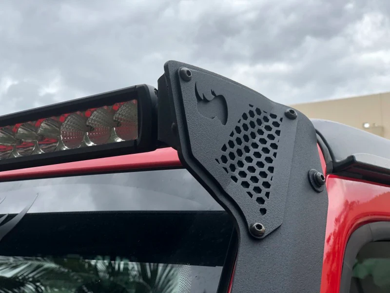 Go Rhino 18-20 Jeep Wrangler JL/JLU/Gladiator JT XE Windshield Light Bar Mount - 50in Single Row - Image 16