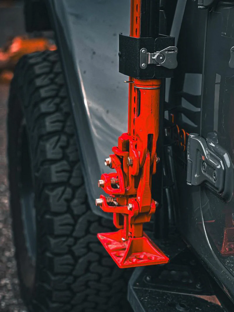 Go Rhino 18-24 Jeep Wrangler JL/JLU/JT Front Fender Jack Mount for Hi-Lift Jack - Tex. Blk - Image 16