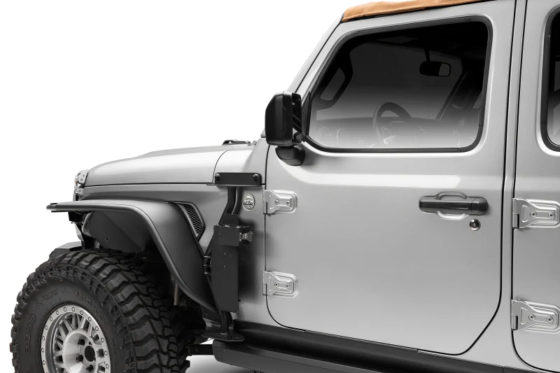 Go Rhino 18-24 Jeep Wrangler JL/JLU/JT Front Fender Jack Mount for Hi-Lift Jack - Tex. Blk - Image 7