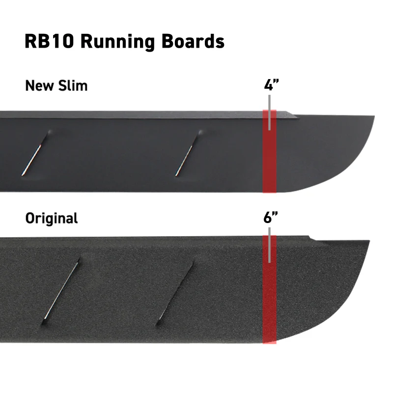 Go Rhino RB10 Slim Running Boards - Universal 87in. - Tex. Blk - Image 12