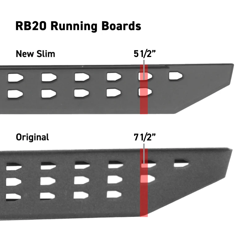 Go Rhino RB20 Slim Running Boards - Universal 87in. - Bedliner Coating - Image 14