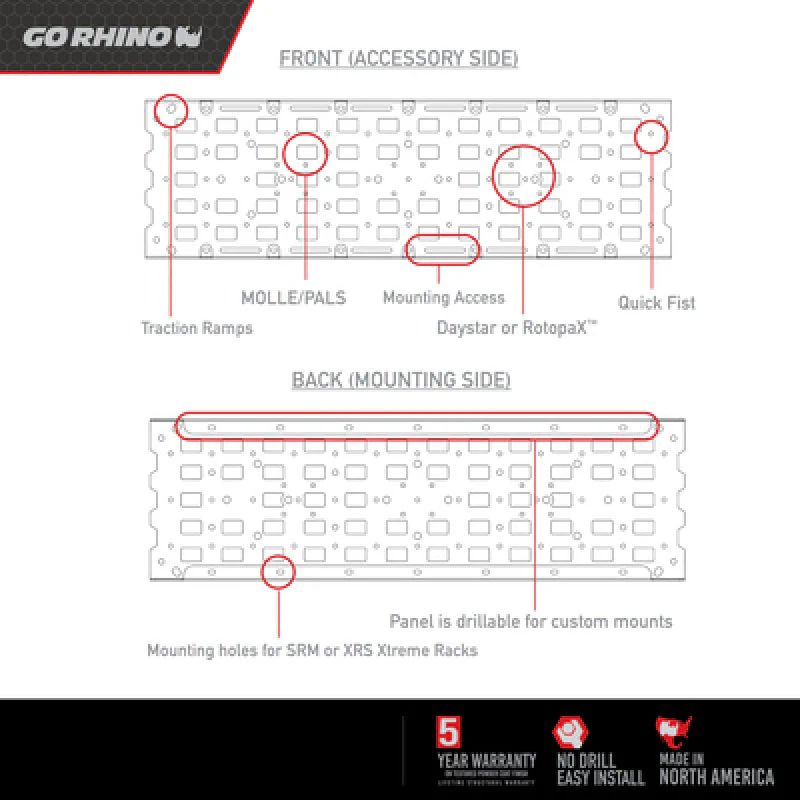 Go Rhino Rhino Accessory Gear Plate Kit - Image 9