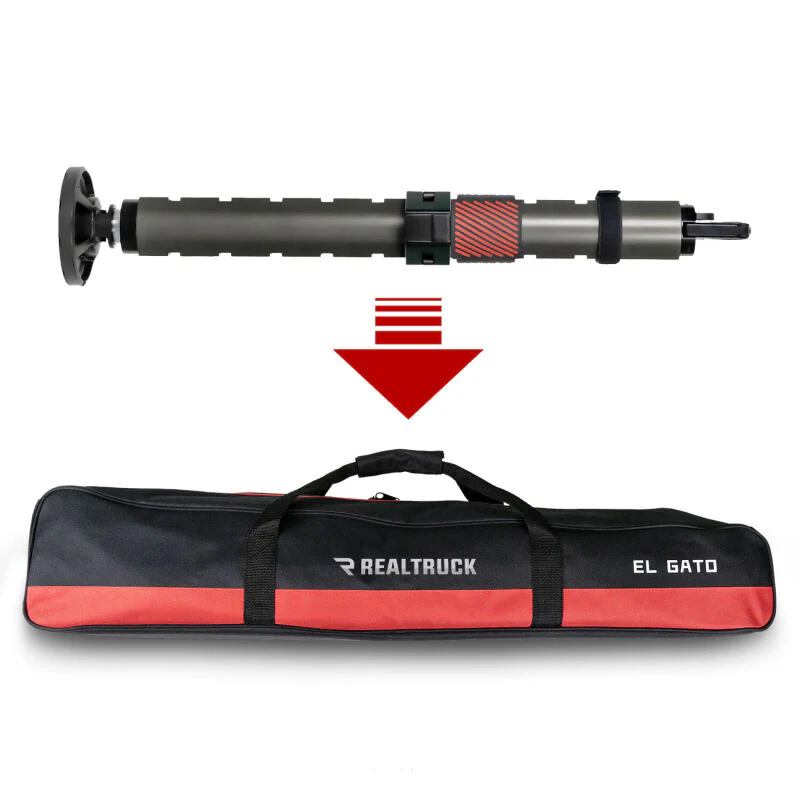 Go Rhino XVenture Gear El Gato EG1 Hydraulic Jack Bag - Black/Red Nylon - Image 4
