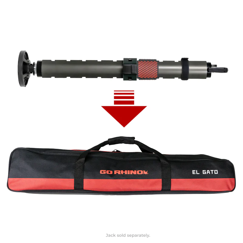 Go Rhino XVenture Gear El Gato EG1 Hydraulic Jack Bag - Black/Red Nylon - Image 5