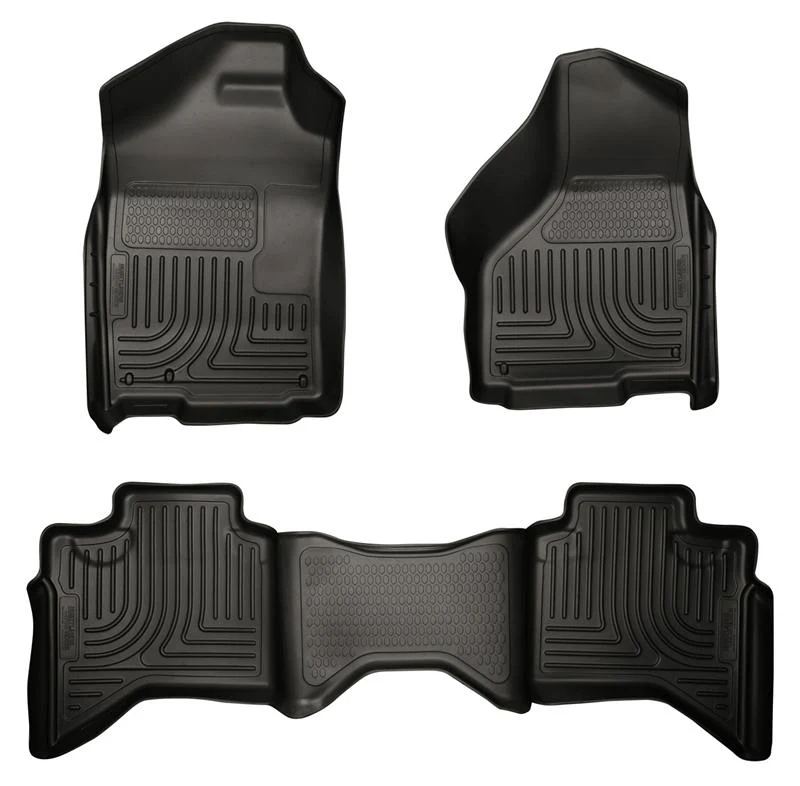 Husky Liners 03-08 Dodge Ram 1500/2500/3500 Quad Cab WeatherBeater Combo Black Floor Liners - Image 5