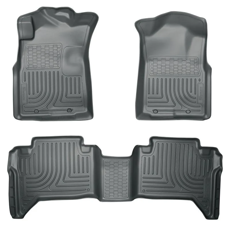 Husky Liners 05-13 Toyota Tacoma WeatherBeater Combo Grey Floor Liners - Image 5