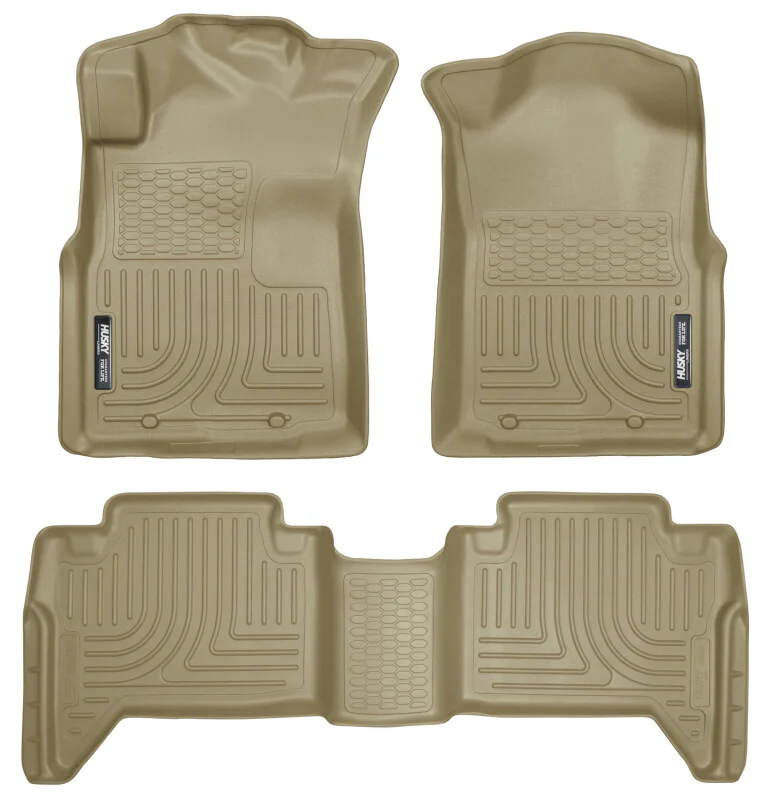Husky Liners 05-13 Toyota Tacoma WeatherBeater Combo Tan Floor Liners - Image 4